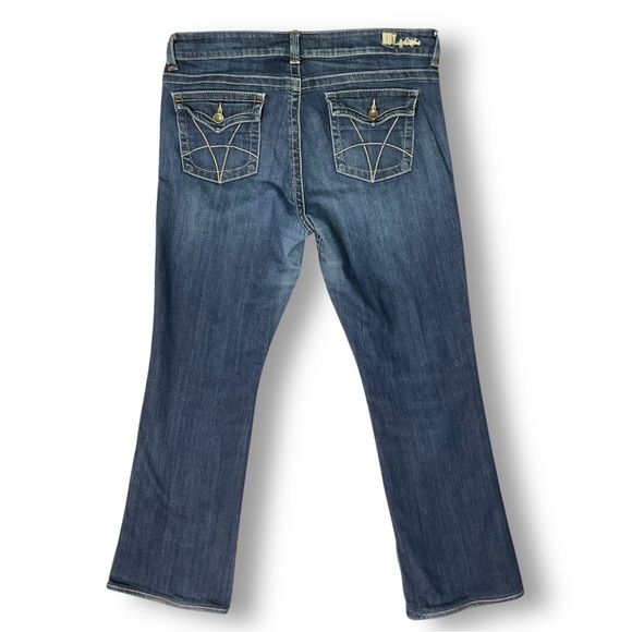 Kut From The Kloth Natalie Bootcut Jeans Sz 14 Flap Pocket Embroidered Cowgirl - Picture 6 of 12